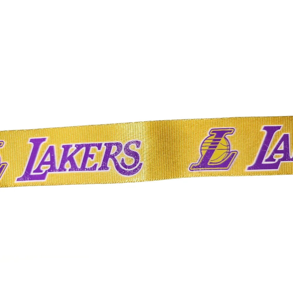 Lakers Official NBA Lanyards Gold & Purple With Detachable Key Holder Set Of 2